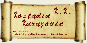 Kostadin Kuruzović vizit kartica